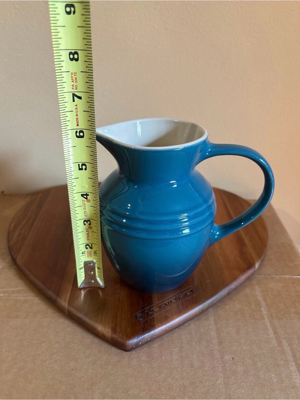 Le Creuset Small Breakfast Pitcher in Deep Teal - Picture 5 of 5